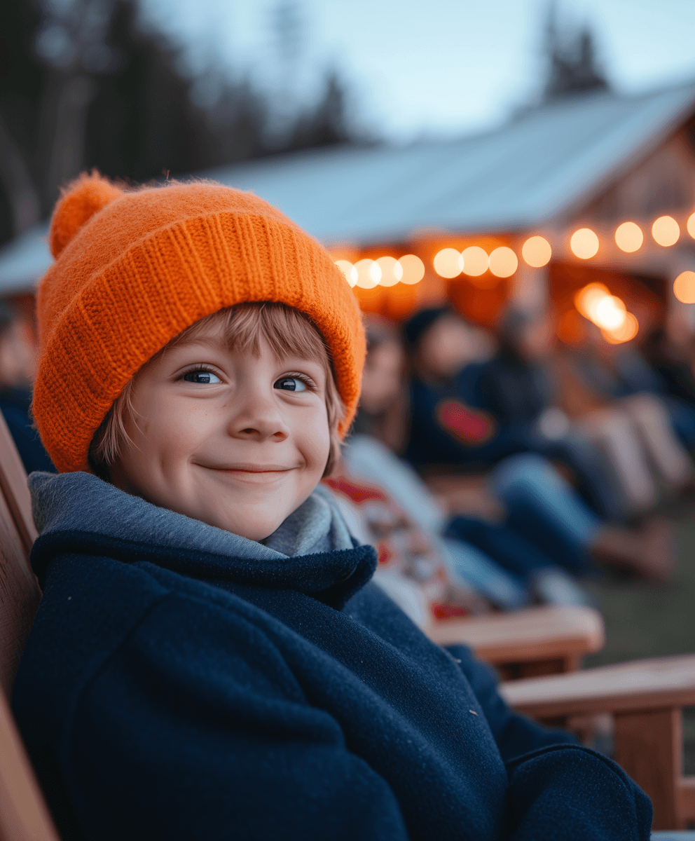 Boy in blue beanie