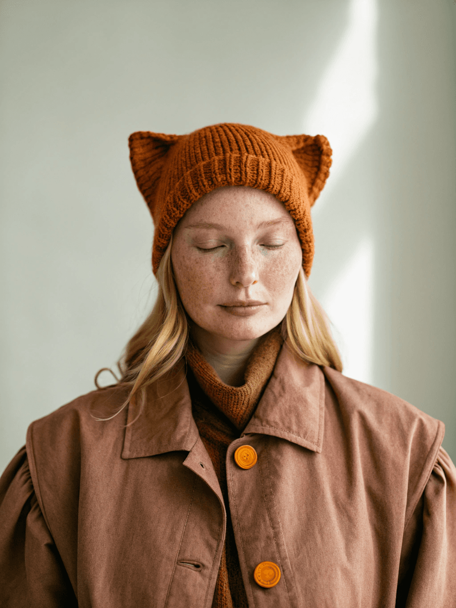 Child smiling in yellow beanie